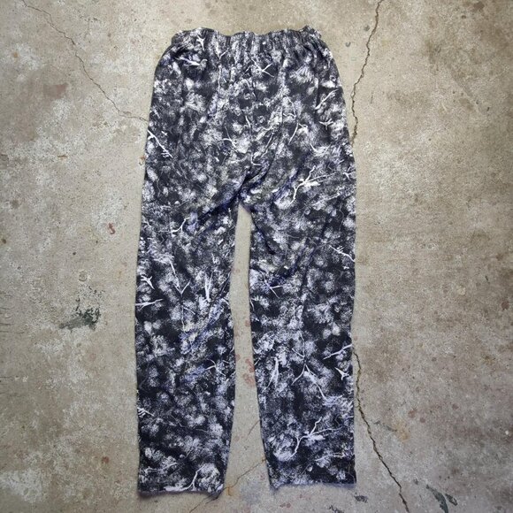 Vintage 'Surf Side' pleated faded black and white lightweight sweat pants - Picture 4 of 5